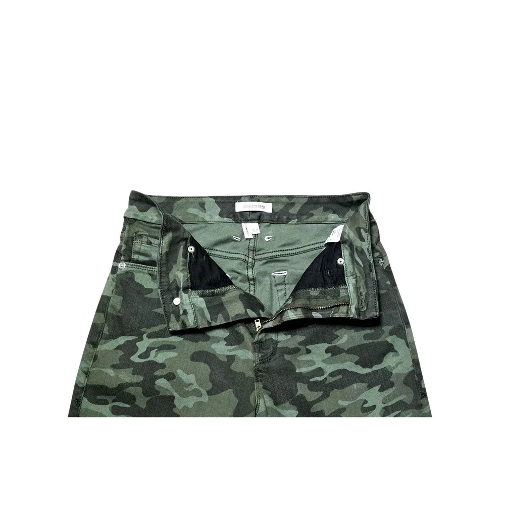 GOOD AMERICAN Women's Good Waist Green Camo Skinny Jeans Sz 10 30 Stretch - Picture 4 of 9